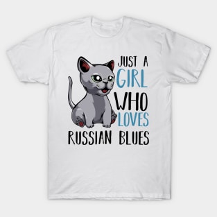 Russian Blue Cat T-Shirt